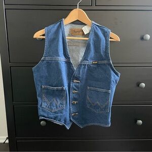 Wrangler Blue Denim Vest for Men